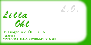 lilla ohl business card